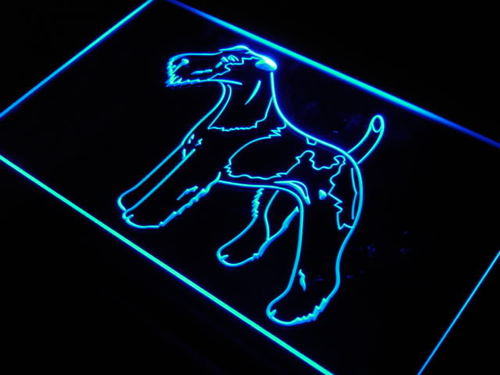 Fox Terrier Wire Breed Dog Bar Neon Light Sign
